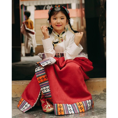 (대여)-티벳 전통의상 여자아동